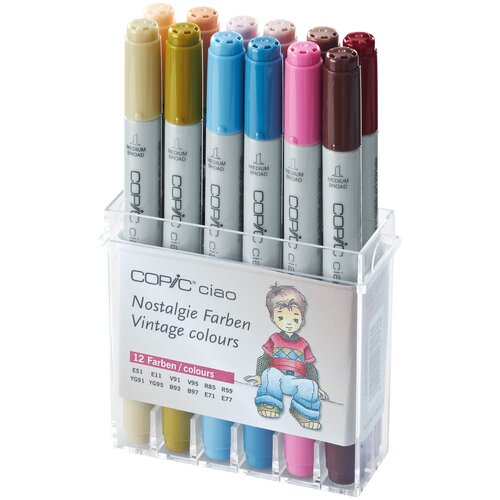 Набор маркеров на спиртовой основе Copic Ciao винтаж 12 цветов
