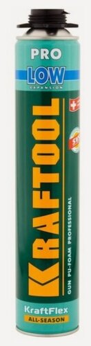Изображение товара Пена монтажная Kraftool KRAFTFLEX PREMIUM PRO LOW профессиональная, монтажная, пистолетная, всесезонная, 800мл