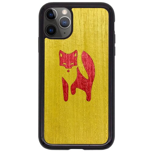 Чехол Timber&Cases для Apple iPhone 11 Pro TPU WILD collection - Хитрость леса/Лиса (Желтый - Красный Кото)