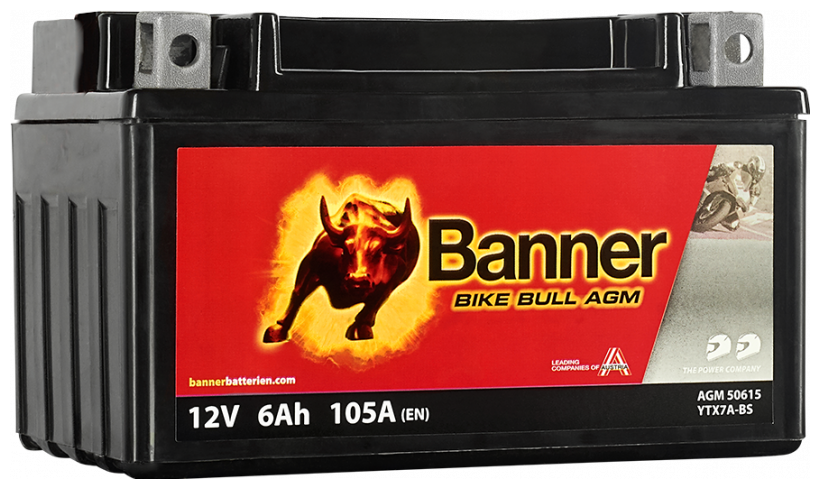 Аккумуляторная батарея BANNER Bike Bull YTX7A-BS 6СТ6