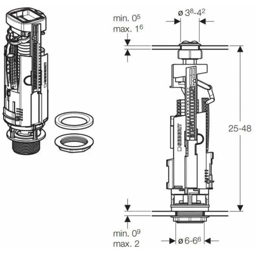 Сливной механизм GEBERIT Typе 260