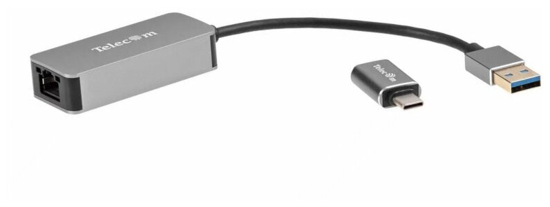 Сетевая карта Telecom USB 3.0 - RJ45 2.5G Ethernet and USB Type-C 0.15m TU325M