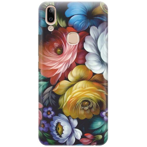 фото Re:paчехол - накладка artcolor для vivo y85 / v9 с принтом "цветочная роспись"