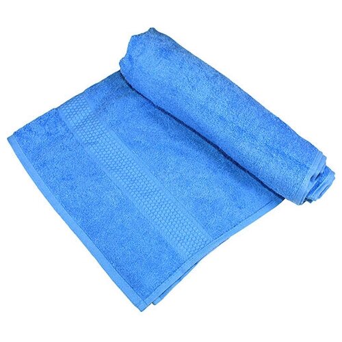 Полотенце махровое, цвет в ассортименте, 140*70 см (голубой)