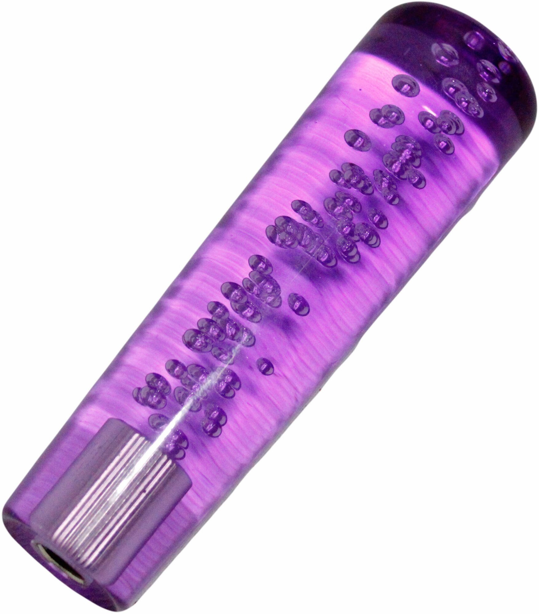 Насадка на рычаг КПП дрифтовая 15см фиолетовая с пузырьками