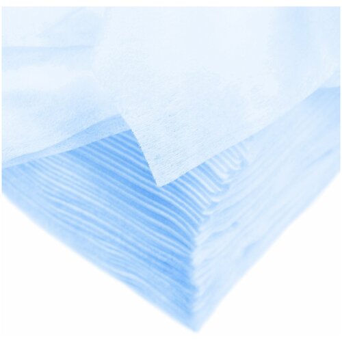 Салфетка медицинская, одноразовая из нетканого материала 70х80 (цвет: голубой) 100 шт.