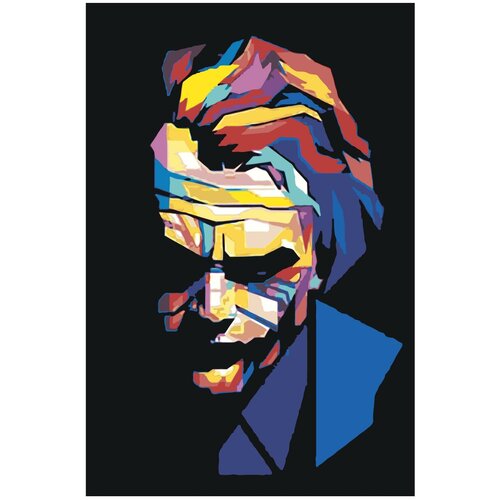 Разноцветный Джокер Раскраска картина по номерам на холсте джокер портрет раскраска картина по номерам на холсте