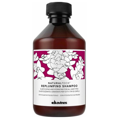 Davines шампунь NaturalTech Replumping, 250 мл davines new natural tech replumping shampoo уплотняющий шампунь 100 мл