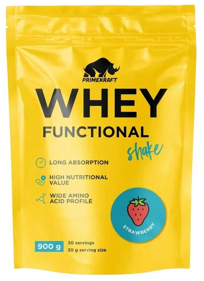 Коктейль Prime Kraft Whey Functional Shake, клубника