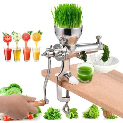 Соковыжималка ручная шнековая AKITAJP wheatgrass juicer manual SS домашняя сок витграсс из трав, зелени, ростков пшеницы