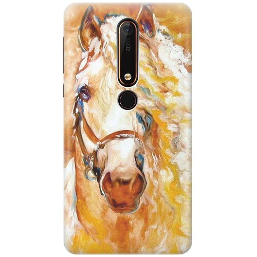 фото Re:pa накладка transparent для nokia 6 (2018) с принтом "золотистая грива"