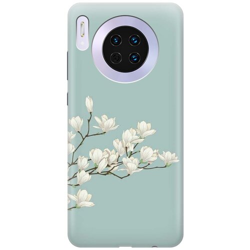 RE: PAЧехол - накладка ArtColor для Huawei Mate 30 с принтом Сакура на голубом re paчехол накладка artcolor для huawei mate 20 pro с принтом котёнок на голубом