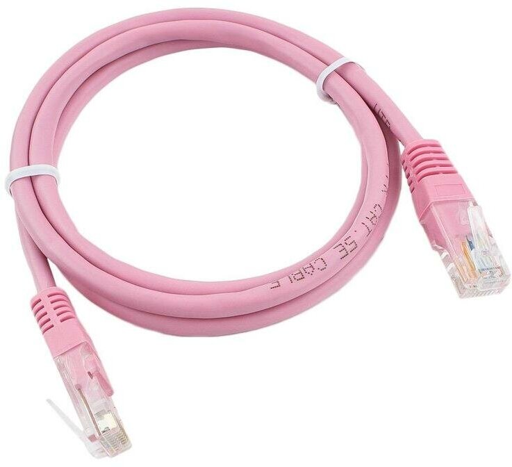 Патч-корд UTP Cablexpert PP12-1M/RO кат.5e, 1м, розовый, 1124728