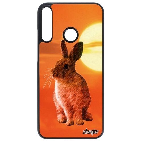 фото Чехол на смартфон huawei p40 lite e, "кролик" пушистый дикий utaupia