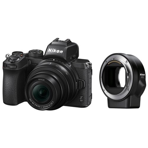 фото Фотоаппарат nikon z50 kit черный nikkor z dx 16-50mm f/3.5-6.3 vr + переходник ftz