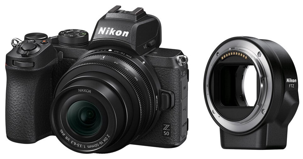 Цифровой фотоаппарат NIKON Z50 kit 16-50mm и адаптер FTZ