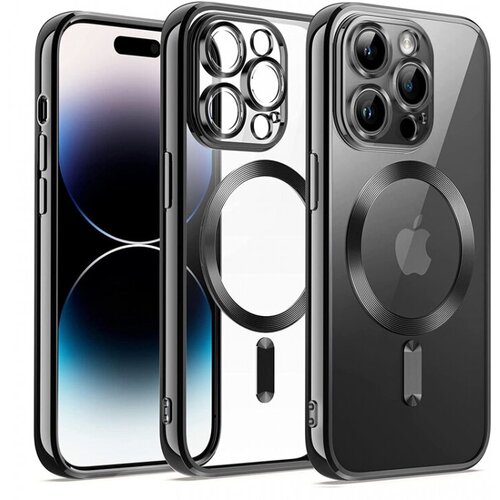 Чехол iPhone 15 Pro с защитой камеры и MagSafe черный