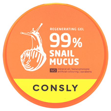 Consly Гель для тела Snail Mucus Regenerating Gel восстанавливающий с муцином улитки, 300 мл