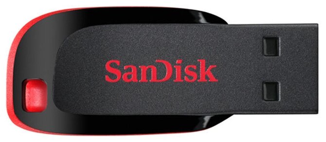 Флеш-накопитель SanDisk Cruzer Blade 16ГБ (SDCZ50-016G-B35) черный/красный