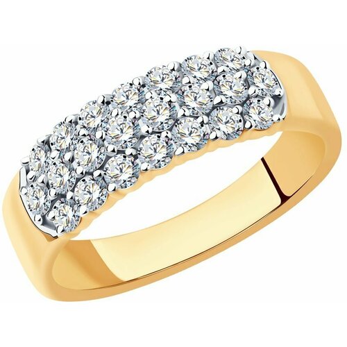 Кольцо SOKOLOV, красное золото, 585 проба, бриллиант, размер 17.5 кольцо из золота 110225 22