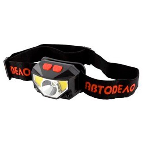 Фонарь налобный АвтоDело аккумуляторный сенсорный 3-и источника 180Lm Li-ion 1000mAh 44350 1164₽