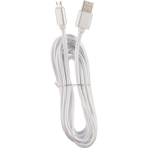 Micro USB кабель Cablexpert CC-U-mUSB02S-3M 3.0m кабель для зарядки телефона micro usb belsis длина 1 2 метра быстрая зарядка 36w 1 8 а передача данных 480 mбт bw1432w