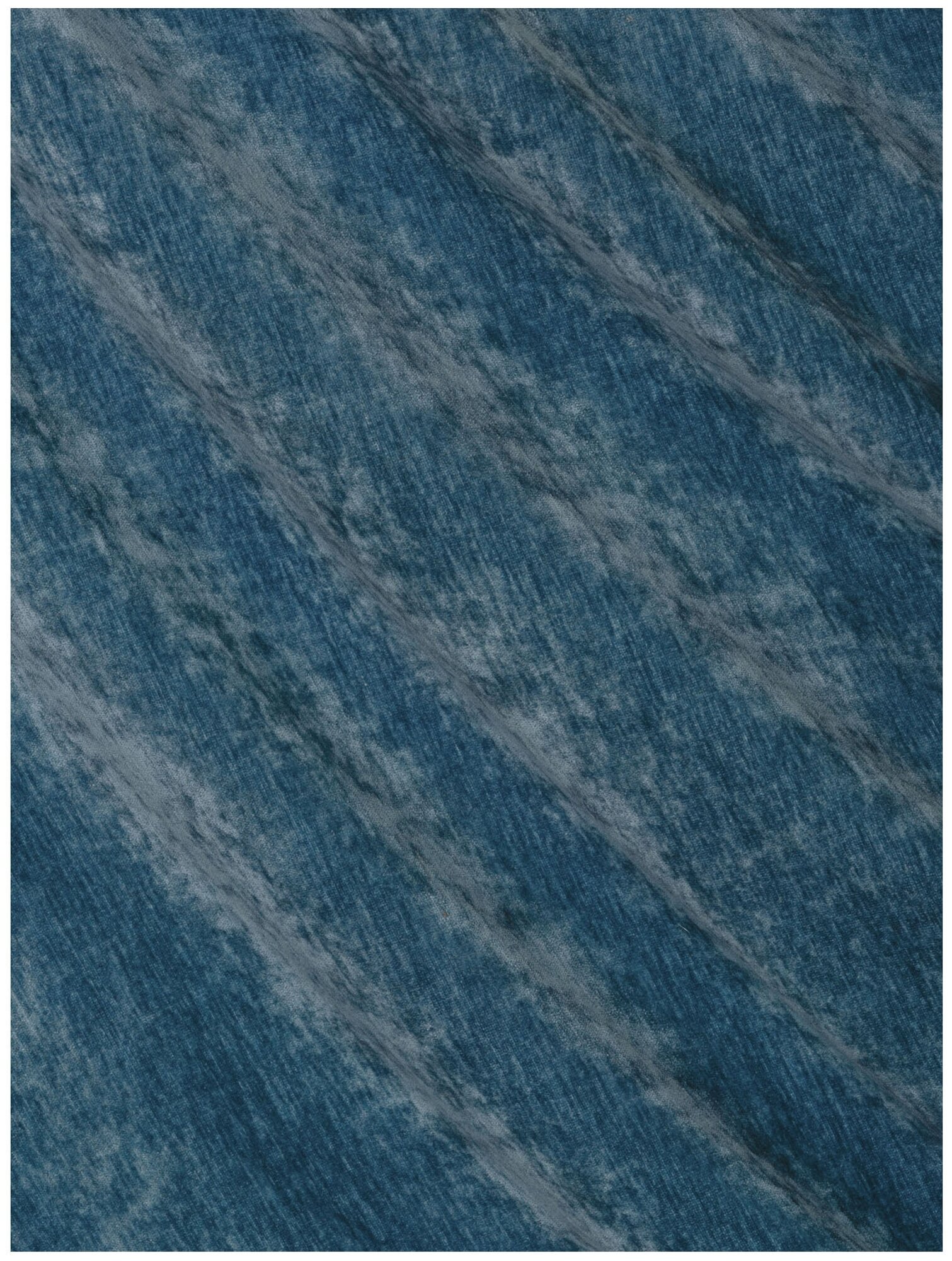 Портьерная штора DDA 200*260 см, шенилл голубой - фотография № 4