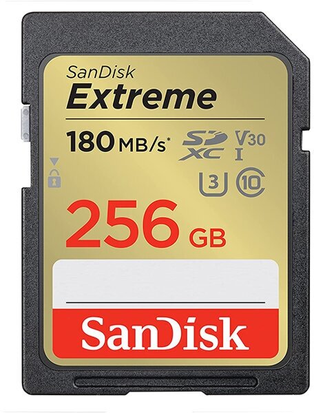 Карта памяти 256Gb - SanDisk Extreme SD UHS-I SDSDXVV-256G-GNCIN