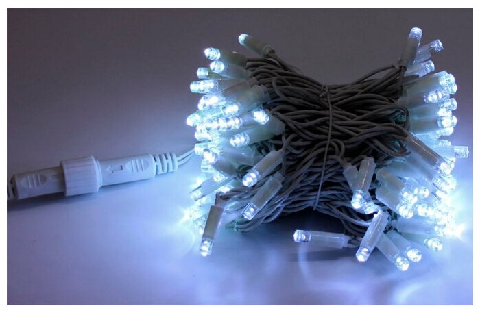 Гирлянда HiLightsDecor, 120 LED, 12м, уличная, белый провод, соединяемая до 20 гирлянд, белый (RW-LD120-W-E-P)