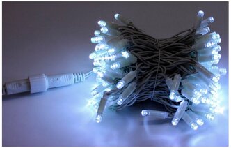 Гирлянда HiLightsDecor, 120 LED, 12м, уличная, белый провод, соединяемая до 20 гирлянд, белый (RW-LD120-W-E-P)