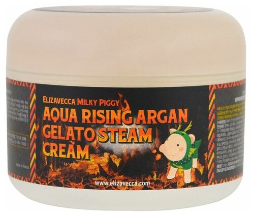 Elizavecca Milky Piggy Aqua Rising Argan Gelato Steam Cream Крем для лица паровой увлажняющий, 100 мл