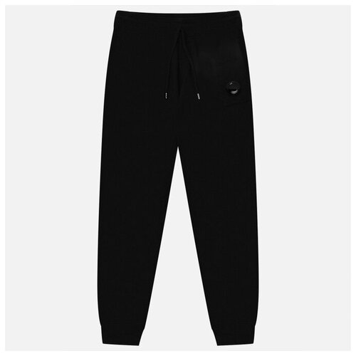 фото Мужские брюки c.p. company light fleece track чёрный , размер xxl