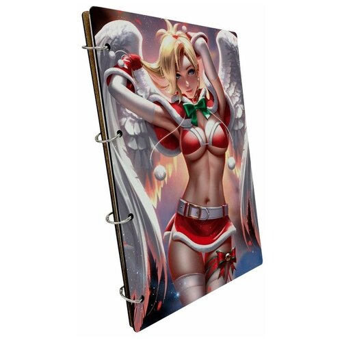 Тетрадь со сменными блоками на кольцах, A4 120 листов с деревянной обложкой игры overwatch - 92