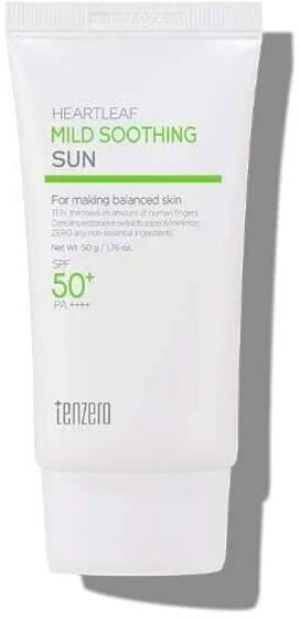 Tenzero Солнцезащитный крем Heartleaf Mild Soothing Sun SPF 50+, 50ml