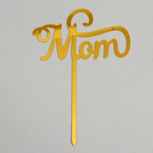 Топпер Мама, цвет золото топпер для торта любовь навсегда 13×18 см цвет золото