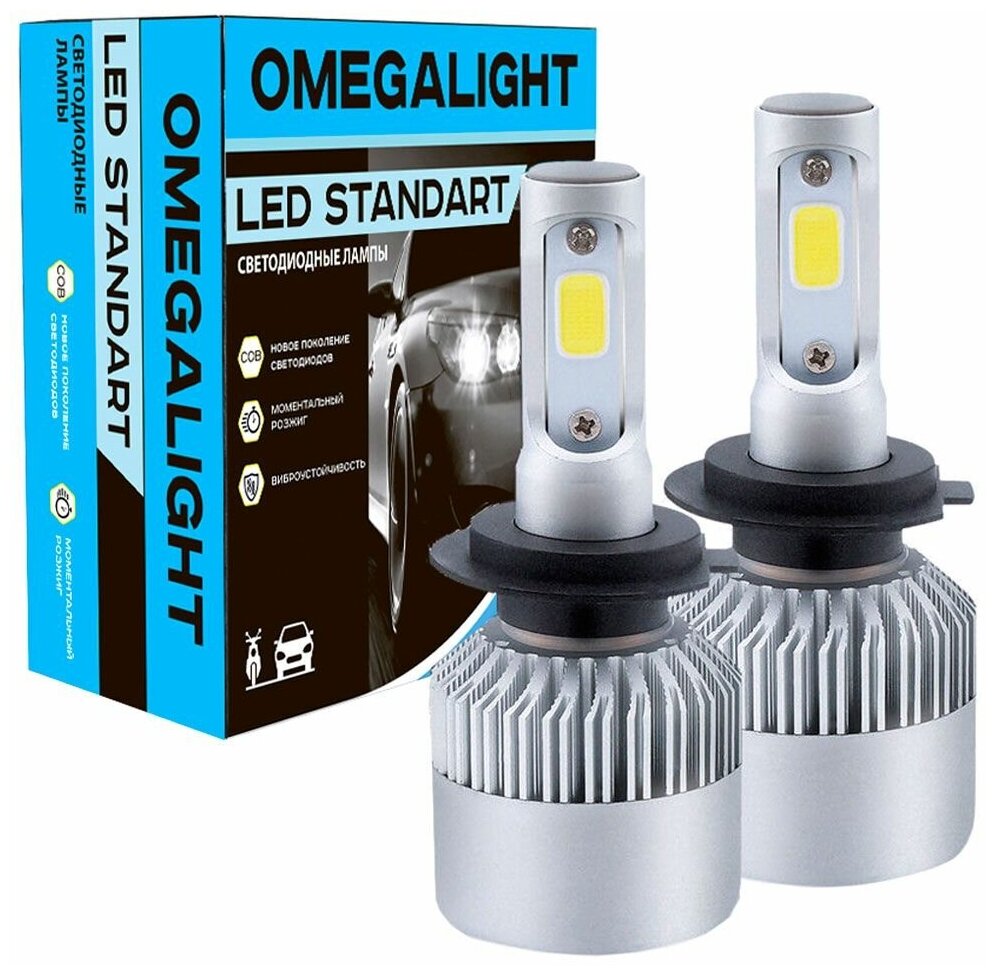 OMEGALIGHT OLLEDHB4ST-2 Лампа светодиод 12V HB4 LED Omegalight Standart 2400Lm