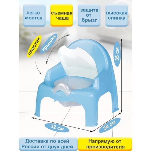 Горшок детский стульчик для мальчика и девочки с крышкой