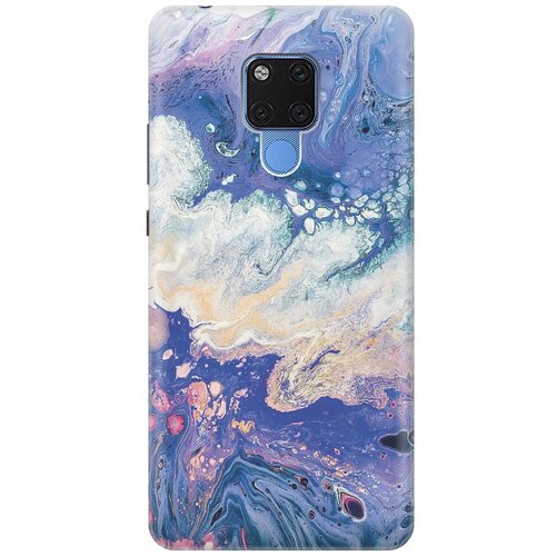 фото Gosso ультратонкий силиконовый чехол-накладка для huawei mate 20 x с принтом "фиолетовый мрамор"