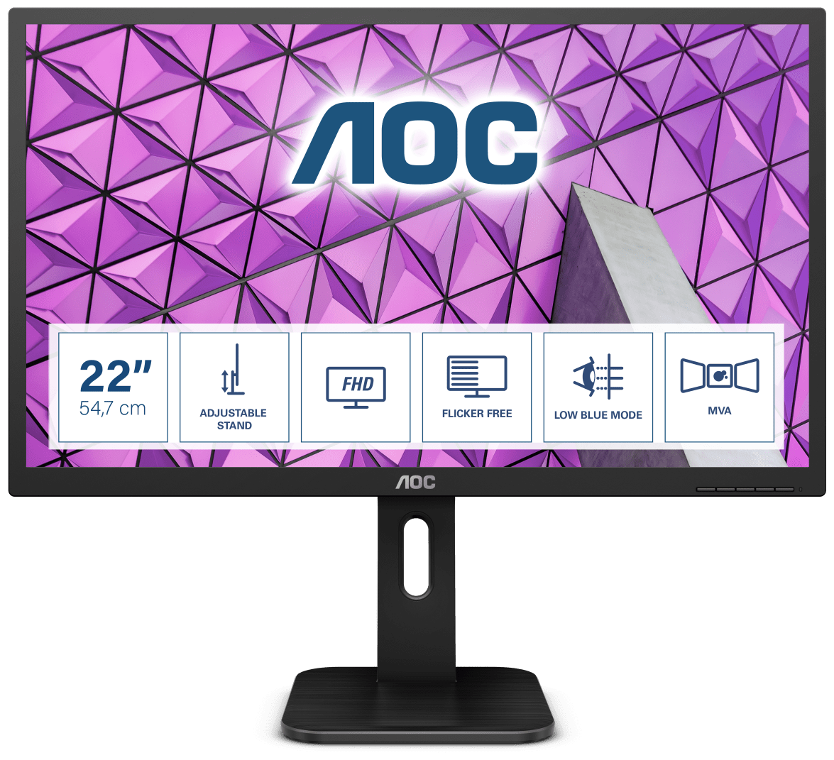 Монитор AOC Professional (00/01) 21.5", черный - фото №4