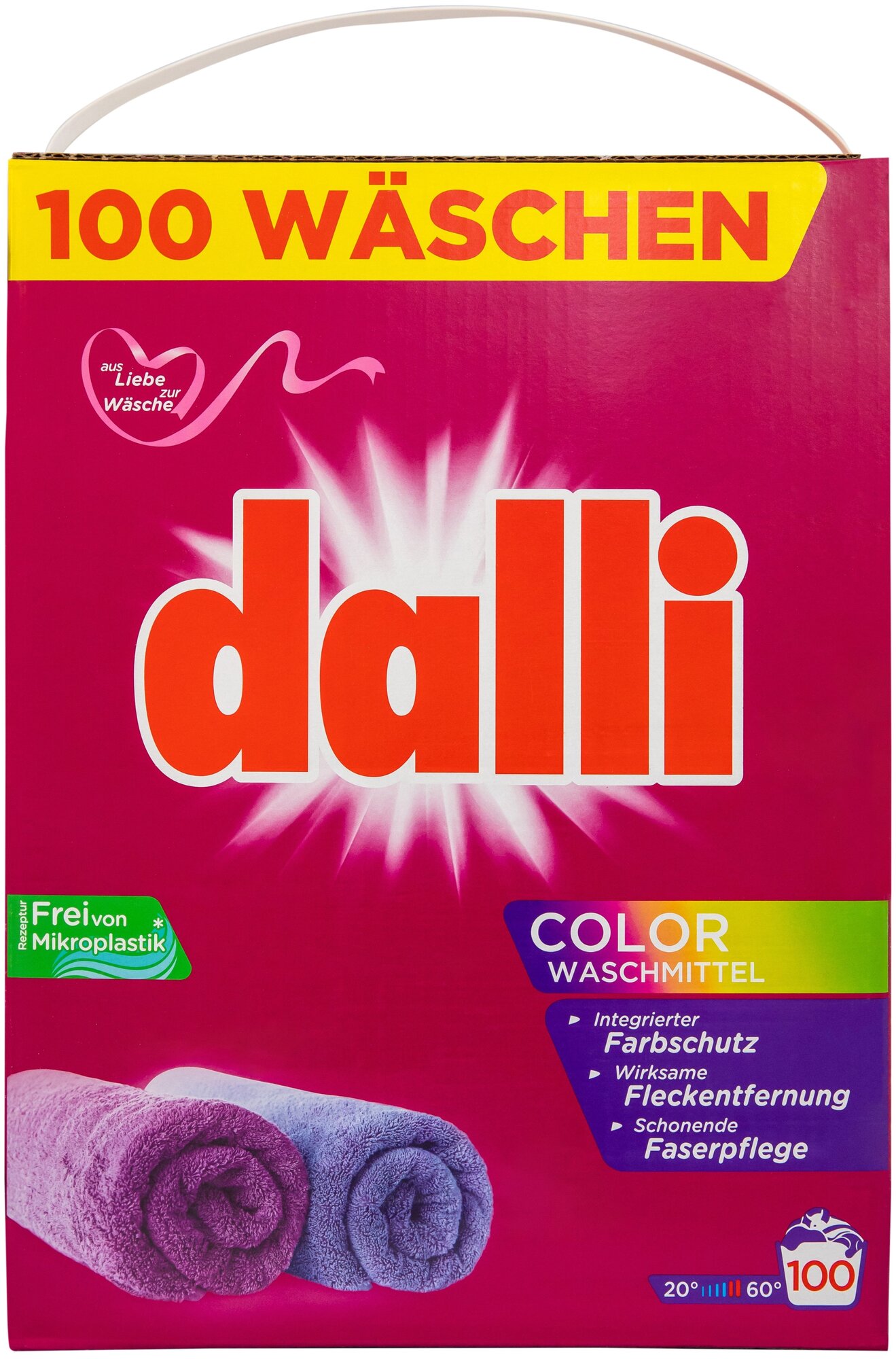 Стиральный порошок Dalli Color, 6.5 кг, для белых и светлых тканей, для цветных тканей