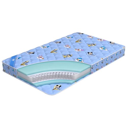 фото Матрас детский промтекс-ориент teen стандарт, пружинный, голубой