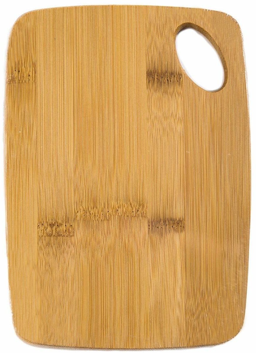 Доска разделочная, 30х22 см, прямоугольная, закругленная, бамбук, Bamboo