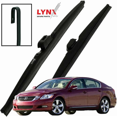 Дворники Lexus GS460 (3) S190 Лексус ГС460 рест. 2008 2009 2010 2011 2012 Щетки стеклоочистителя зимние LYNXauto 650мм-350мм к-т 2шт.