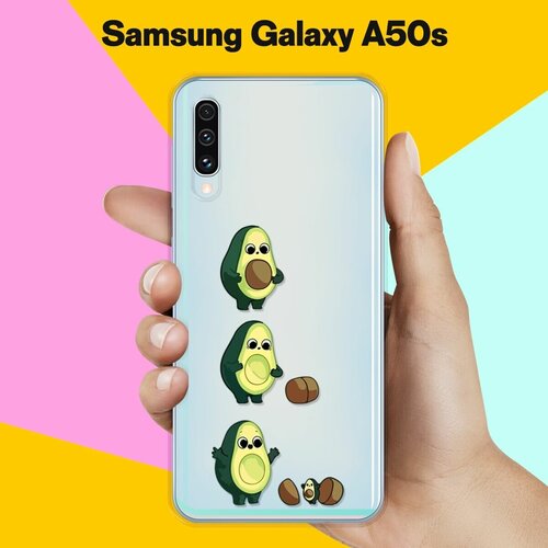 Силиконовый чехол Авокадо из авокадо на Samsung Galaxy A50s силиконовый чехол на samsung galaxy m01 самсунг галакси м01 попа авокадо прозрачный