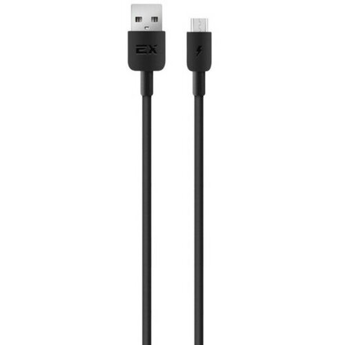 Кабель Exployd EX-K-1241, microUSB - USB, 2.4 А, 1 м, силиконовая оплетка, черный, 2 штуки кабель exployd ex k 1281 type c usb 2 4 а 1 м нейлоновая оплетка черный