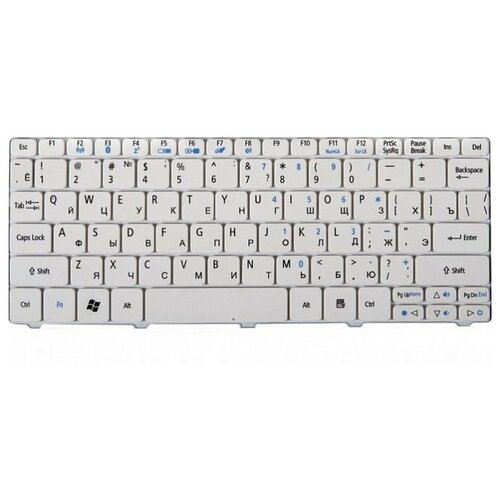 Клавиатура для ноутбука Acer One 532 522 D255 D260 Белая P/n: ZH9, 90.4GS07. C0R, 9Z. N3K82. A0R, 9Z. N3K82. Q0R клавиатура для ноутбука acer 9z n9lbc a0r