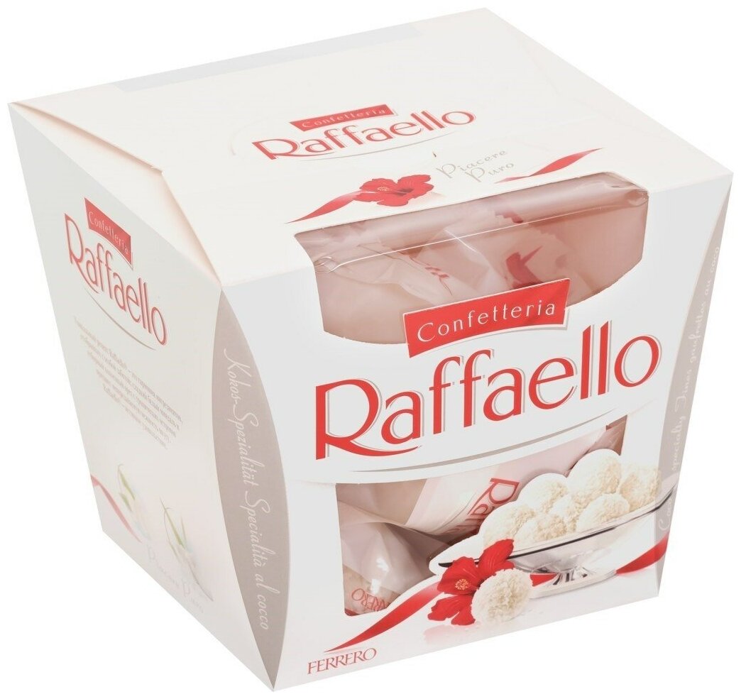 Конфеты Raffaello с цельным миндальным орехом в кокосовой обсыпке, 150г х 6 шт. - фотография № 3