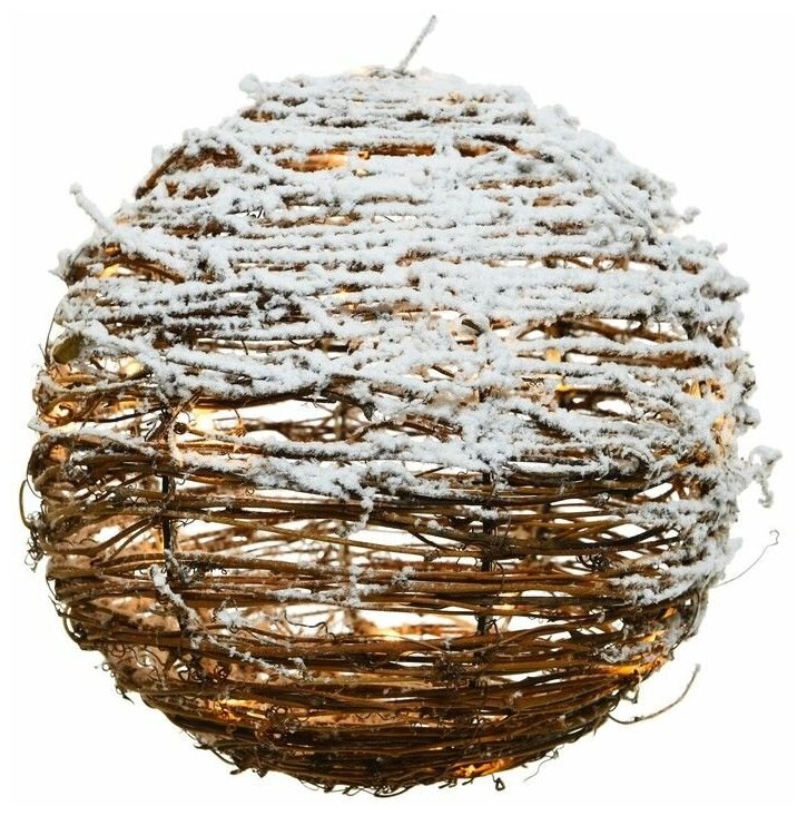 фото Светильник Kaemingk Светящийся заснеженный шар 481183, 19 см