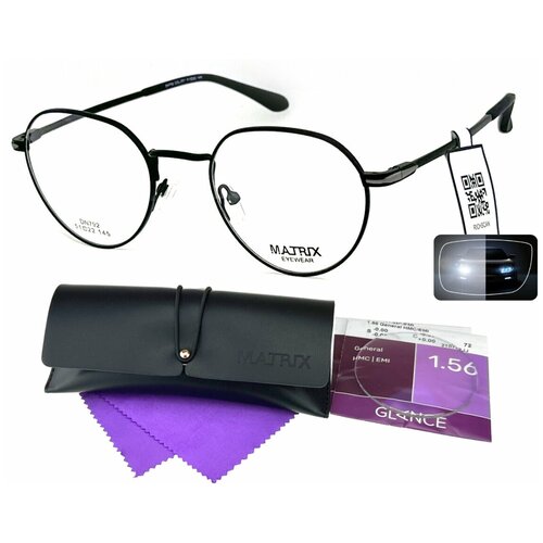 Очки MATRIX EYEWEAR с футляром мод. 792 Цвет 1 с линзами GLANCE -3.75 РЦ 60-62