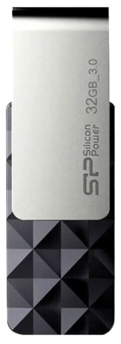 Флеш накопитель 32Gb Silicon Power Blaze B30, USB 3.0, Черный